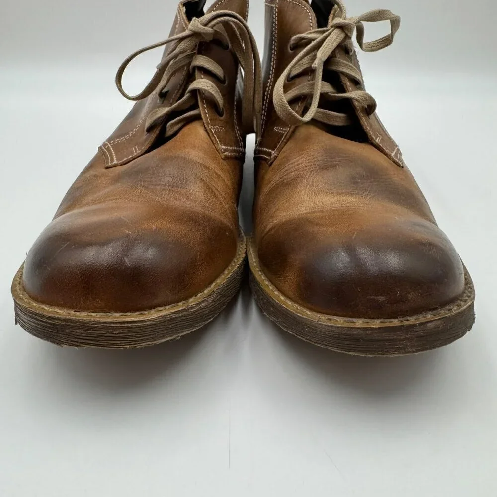 Bed Stu Draco Toast Zone Chukka Mens Leather Lace-Up Boots Size 10 Brown